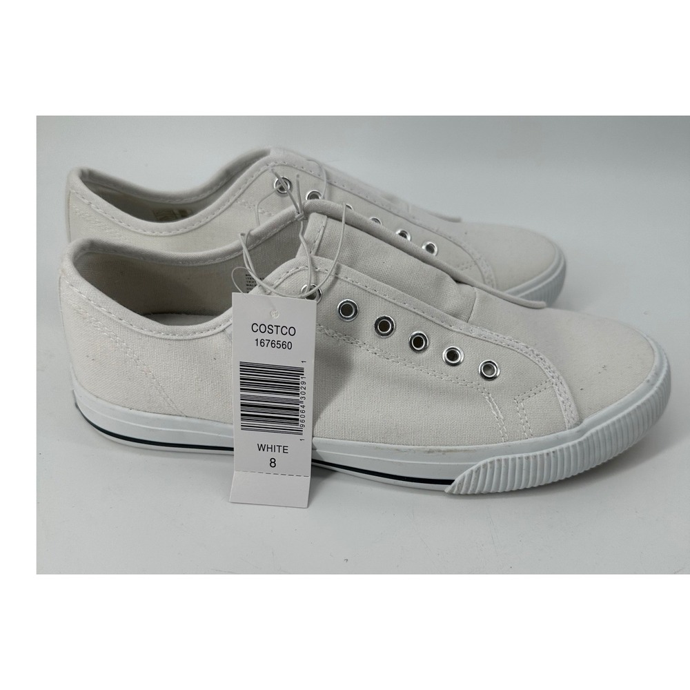 Hurley Chloe Womens White Canvas Slip On Sneakers Shoes 1676560 Size 8